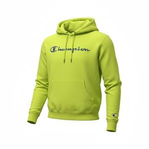 Champion Men's Neon Green Powerblend Middleweight Hoodie Sweatshirt sz S NWT